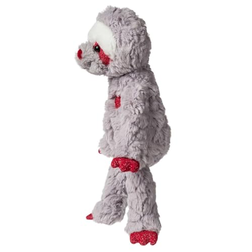 Mary Meyer Putty Sweetheart Sloth heart applique closeup highlights red heart