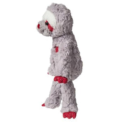 Mary Meyer Putty Sweetheart Sloth heart applique closeup highlights red heart