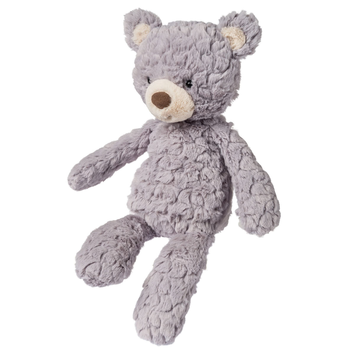 Mary Meyer Shadow Putty Bear full view, a plush cuddle companion for quiet time.