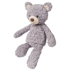 Mary Meyer Shadow Putty Bear full view, a plush cuddle companion for quiet time.