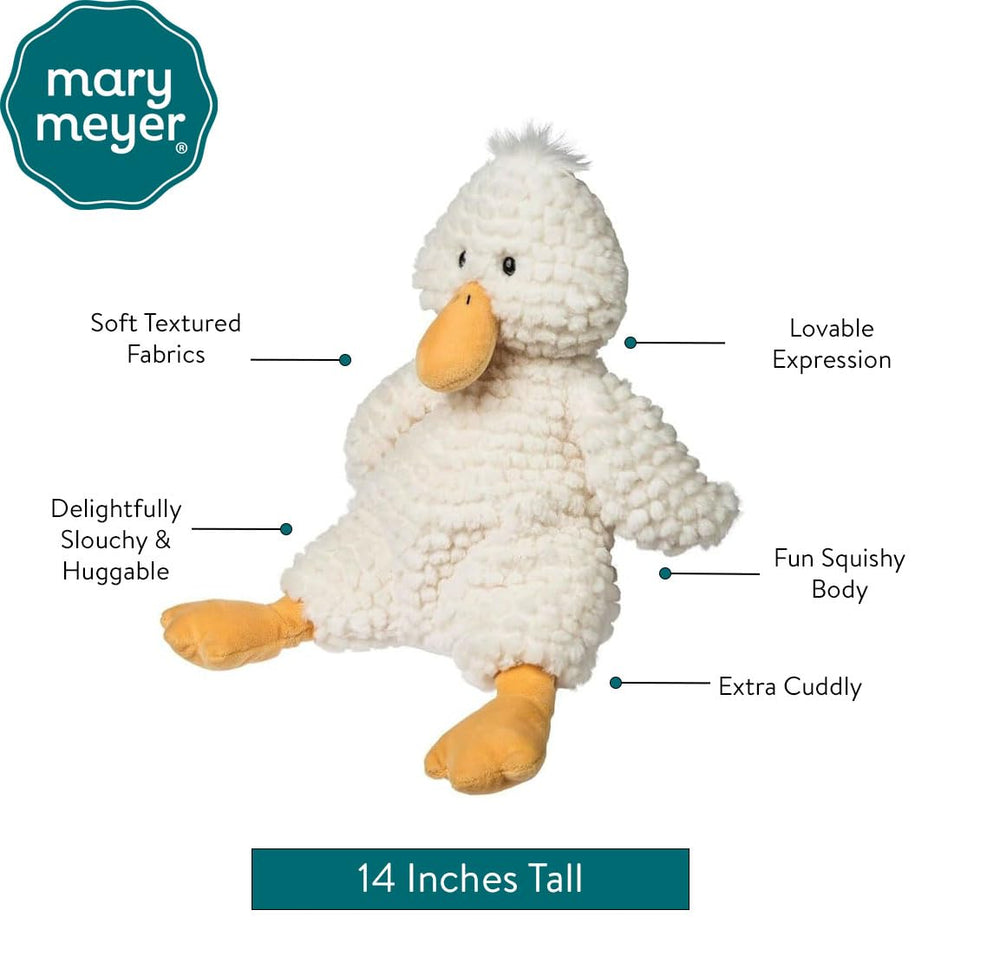 Mary Meyer Snuggables Duck plush machine washable for effortless care.