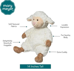 Mary Meyer Snuggables Lamb care label—easy care instructions for busy parents