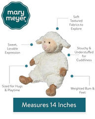 Mary Meyer Snuggables Lamb side view—floppy huggable design for on-the-go comfort