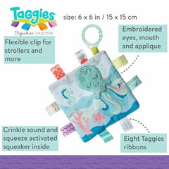 Mary Meyer Sleepy Seas Octopus applique with corduroy flipside invites soft sensory exploration.