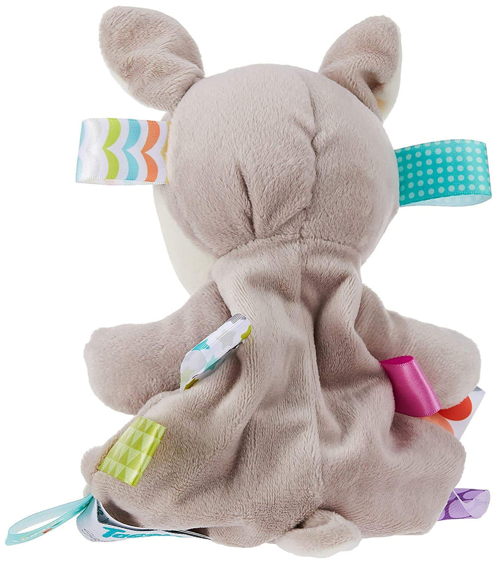 Mary Meyer Taggies Flora Fawn Lovey understuffed floppy body supports easy gripping for babies.