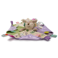 Mary Meyer Taggies Flora Fawn satin loop tags for tactile play.