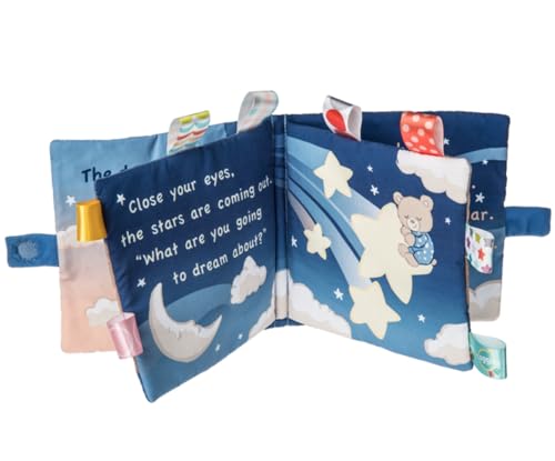 Mary Meyer Taggies Starry Night Teddy Soft Book crinkle pages and tags invite tactile exploration