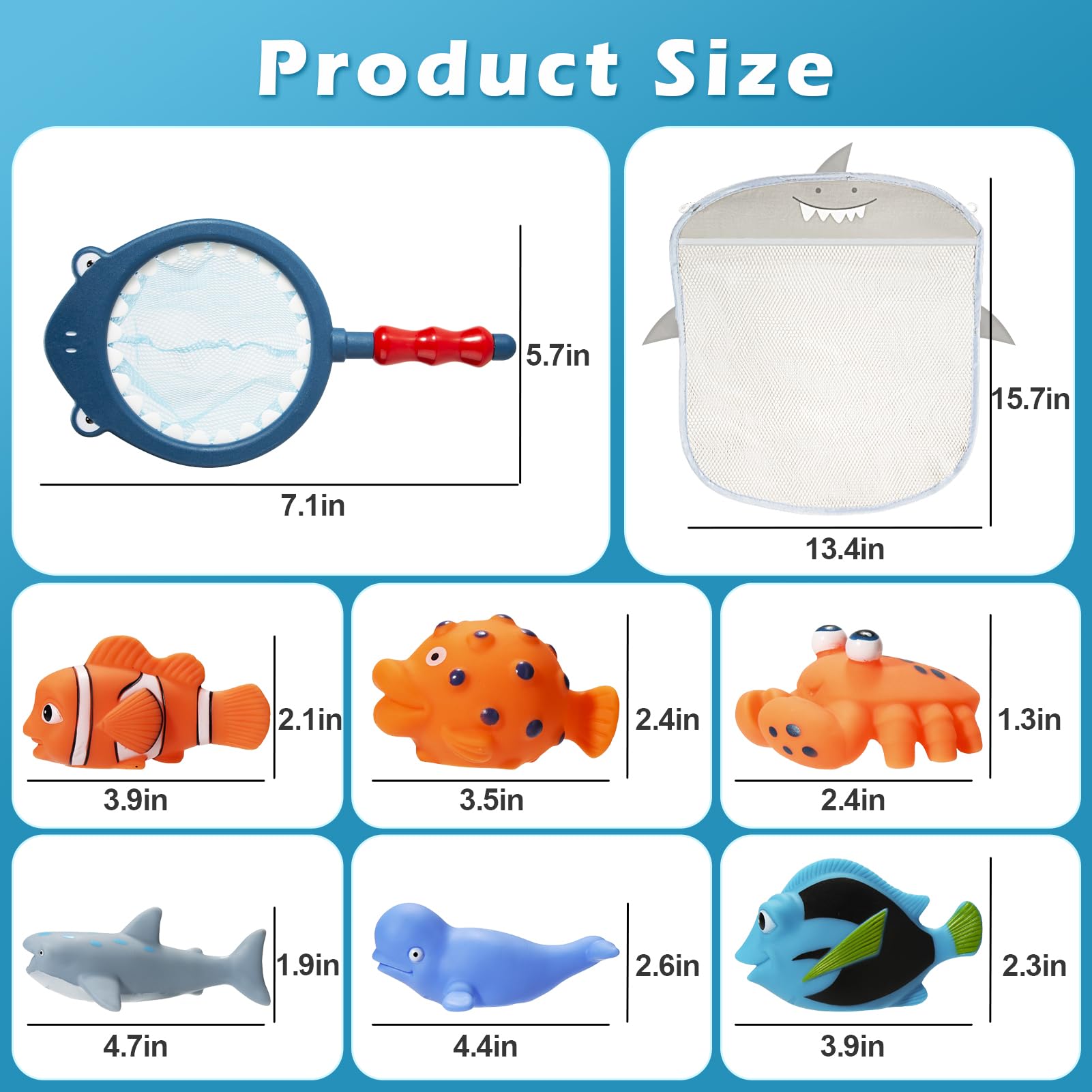 Masagotti shark drying bag keeps toys organized after bath time.