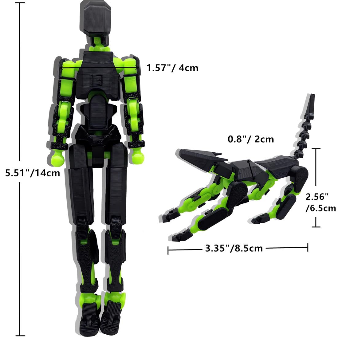 Masijssa T13 robot shown in dynamic pose thanks to versatile 360° joints.