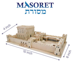 MASORET assembly guide included helps teens and adults complete the Beit Hamikdash replica.