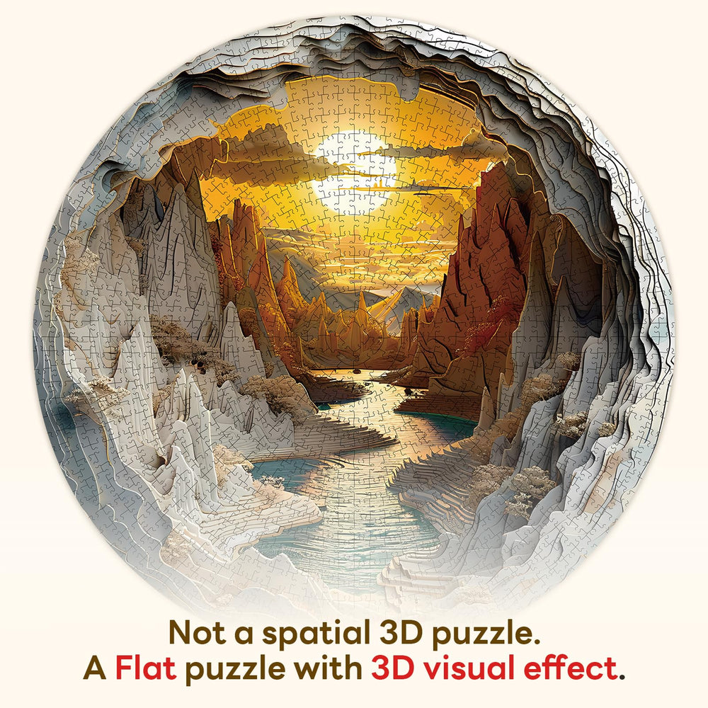 Masseruon Sunset Canyon reference poster guides progress during solving