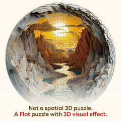 Masseruon Sunset Canyon reference poster guides progress during solving