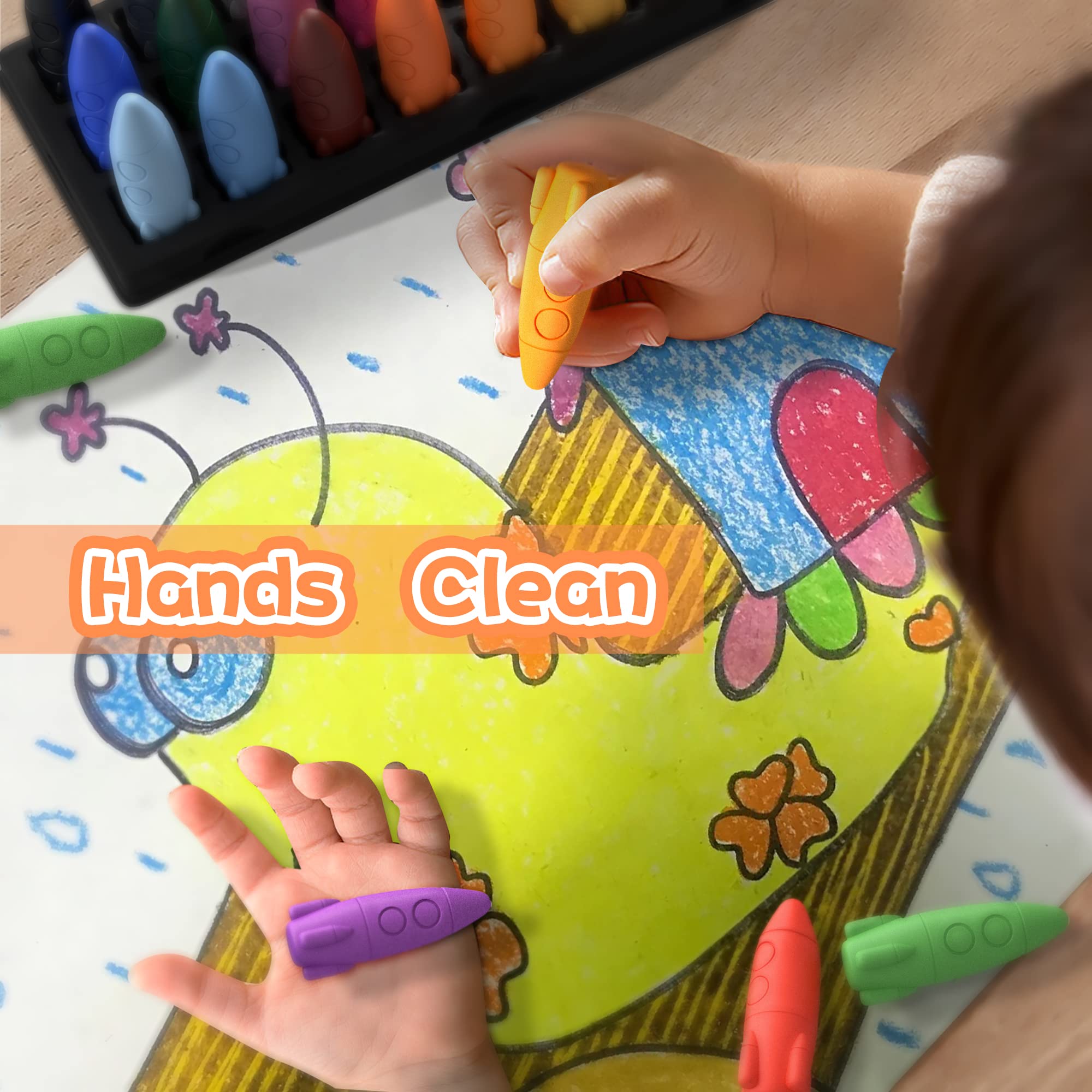 MASSRT Space Crayons non-toxic materials ensure safe creative sessions.