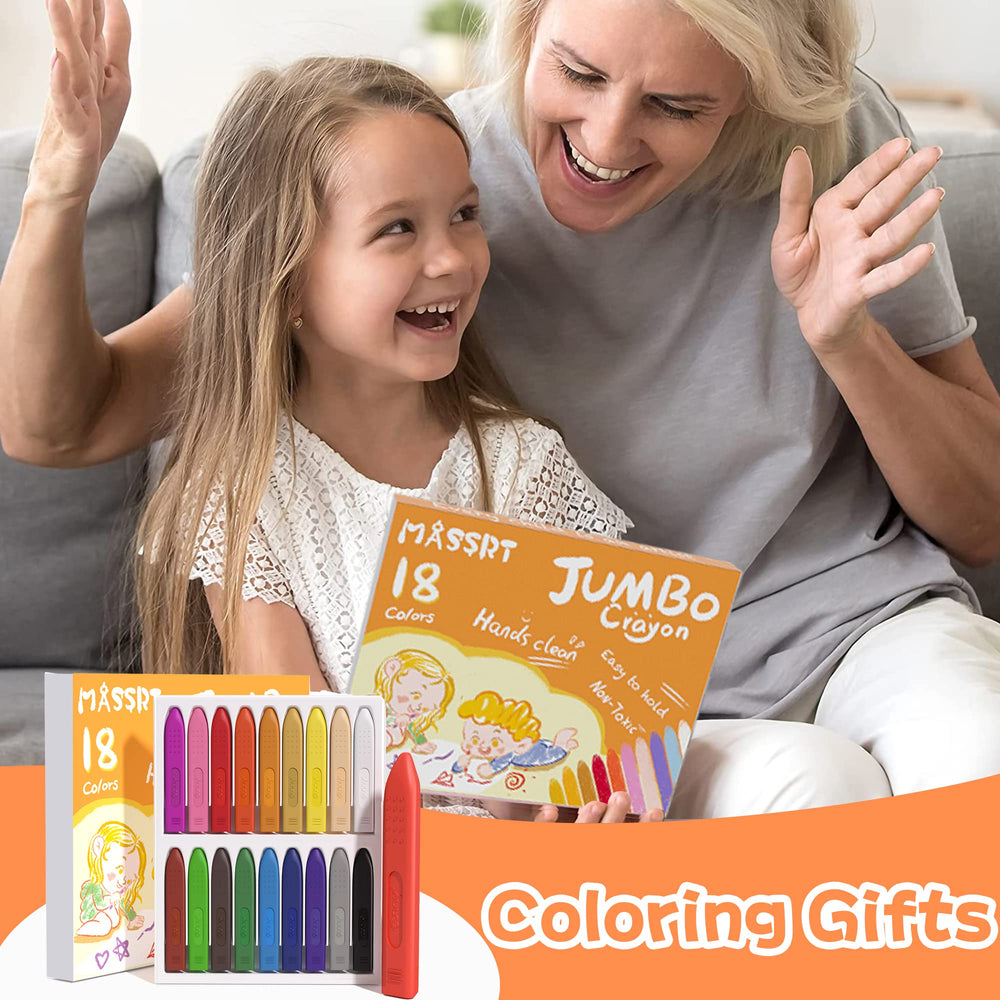 Rocket shaped grip MASSRT crayons helping tiny hands