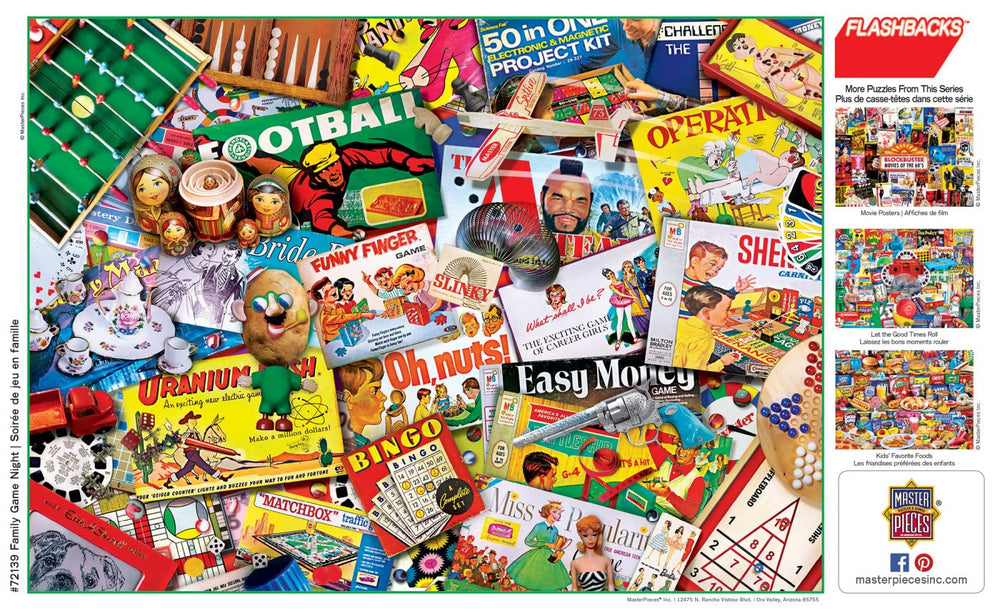 Gasoline sign collage on MasterPieces puzzle enhances table display.