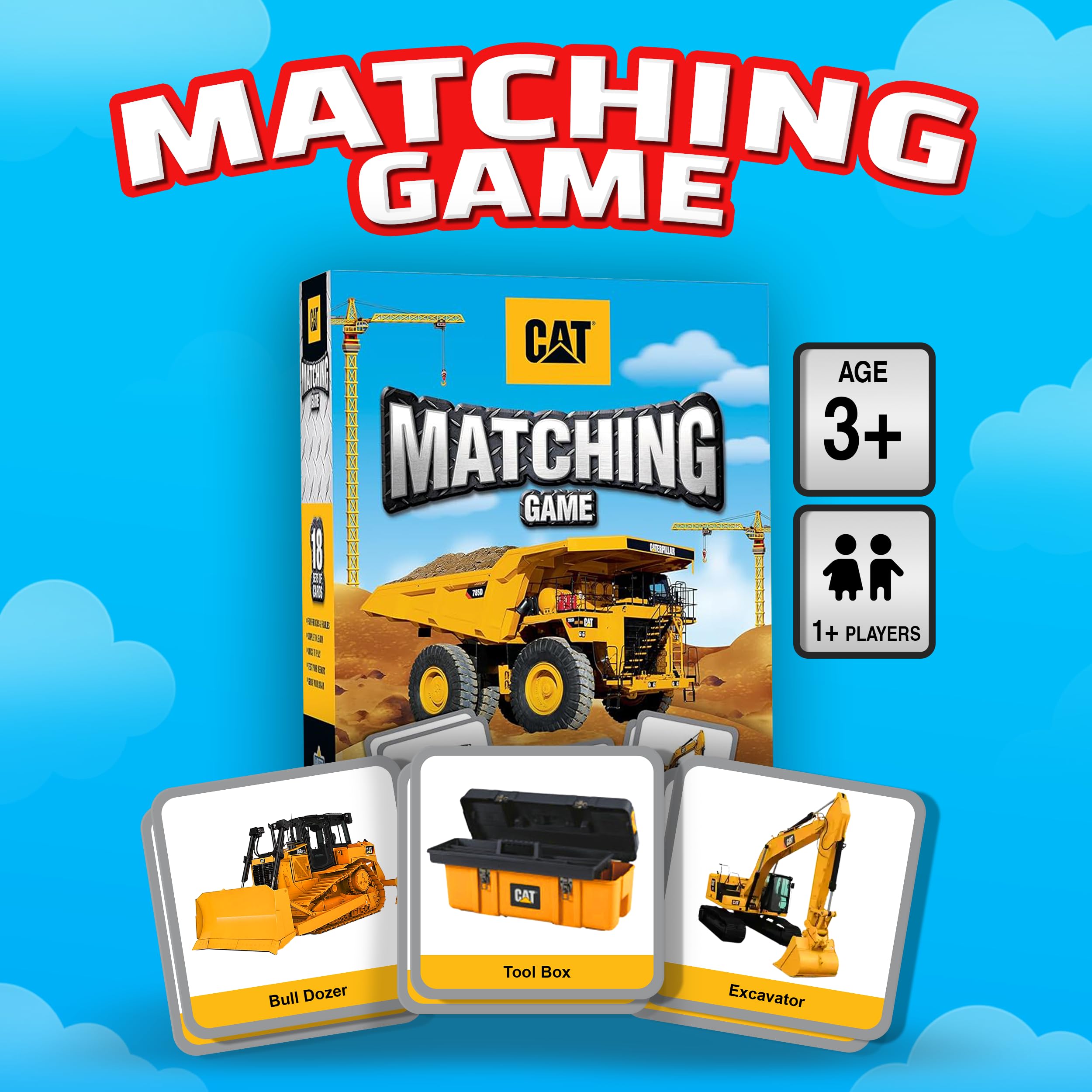 MasterPieces 18 sets of cards layout for quick setup and easy play.