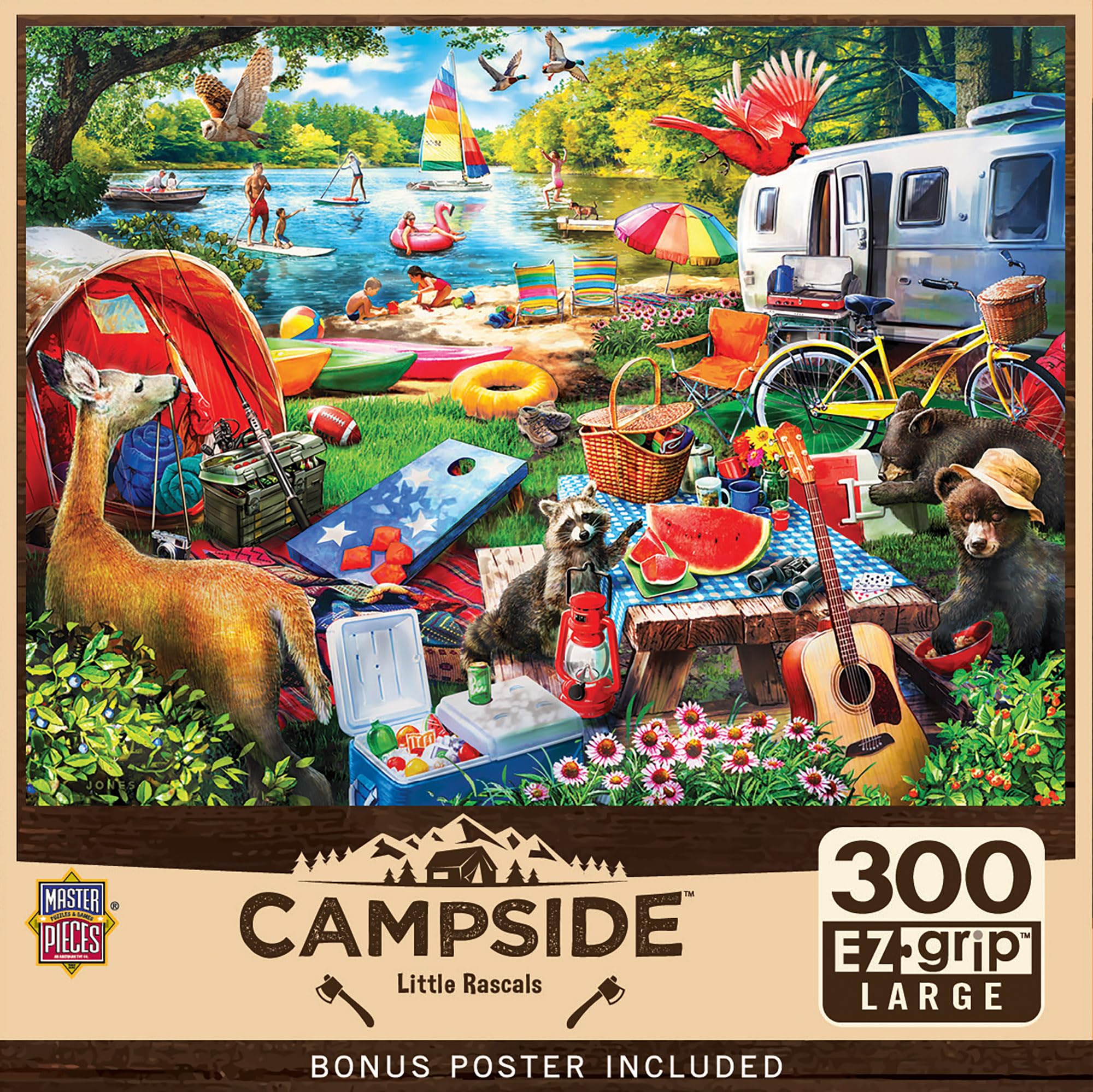 MasterPieces 300-piece EZ Grip Little Rascals puzzle with easy-to-handle pieces for all ages.