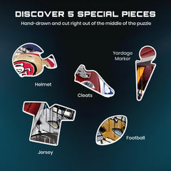 MasterPieces 32-team helmet puzzle collection perfect for NFL fans and display shelves.