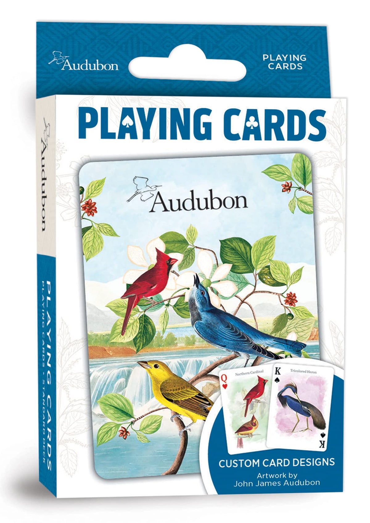 MasterPieces Audubon cards deck front shows official license and collectible artwork.