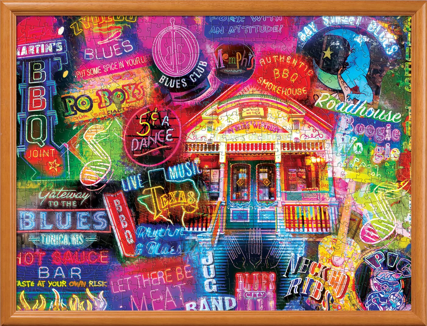 MasterPieces BBQ & Blues puzzle layout 18x24 shown for scale and planning.