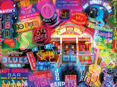 MasterPieces BBQ & Blues puzzle pieces show interlocking design for stable assembly.