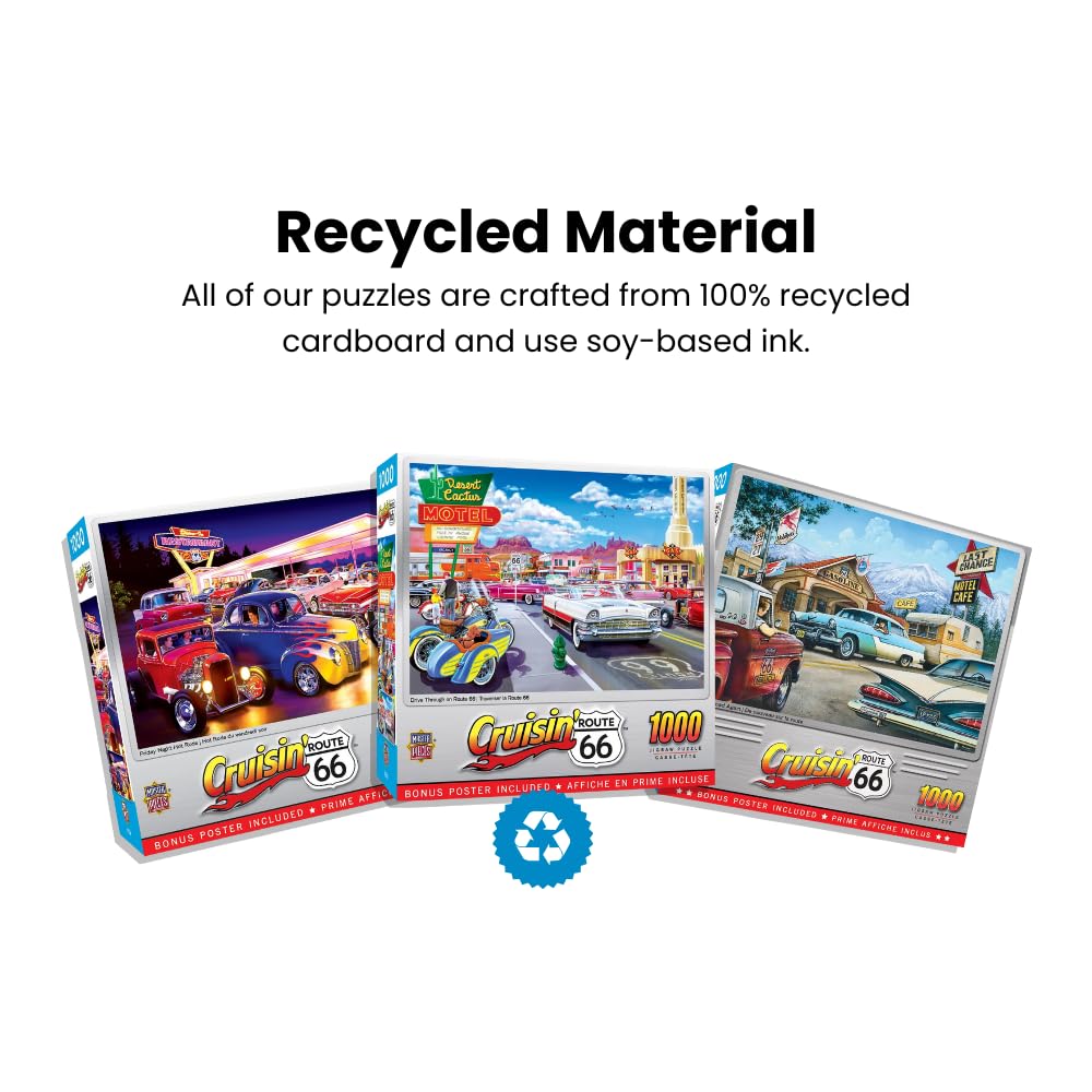 MasterPieces Bomber Command Café eco-friendly materials highlight recycled content.