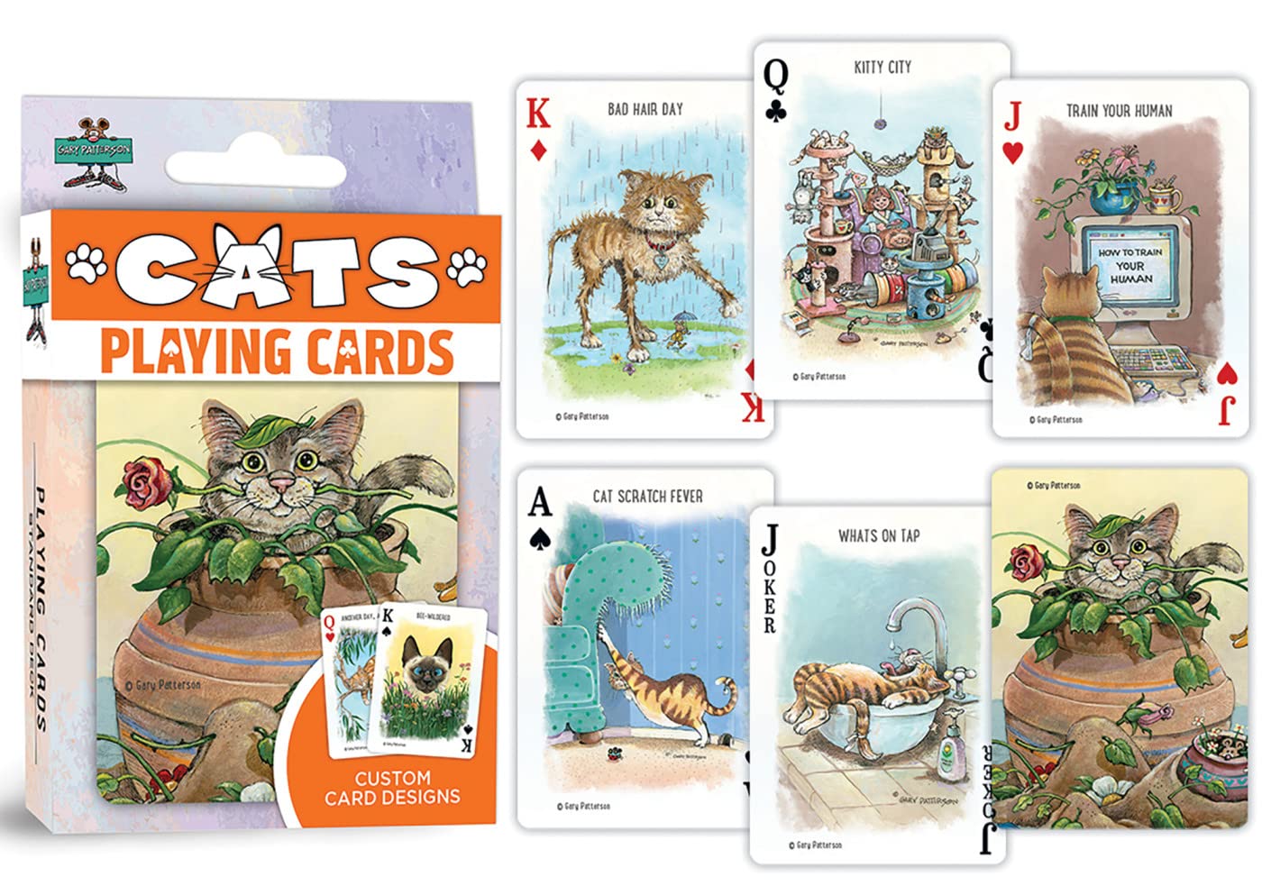 MasterPieces face cards and jokers display distinctive art for casual poker and family games.