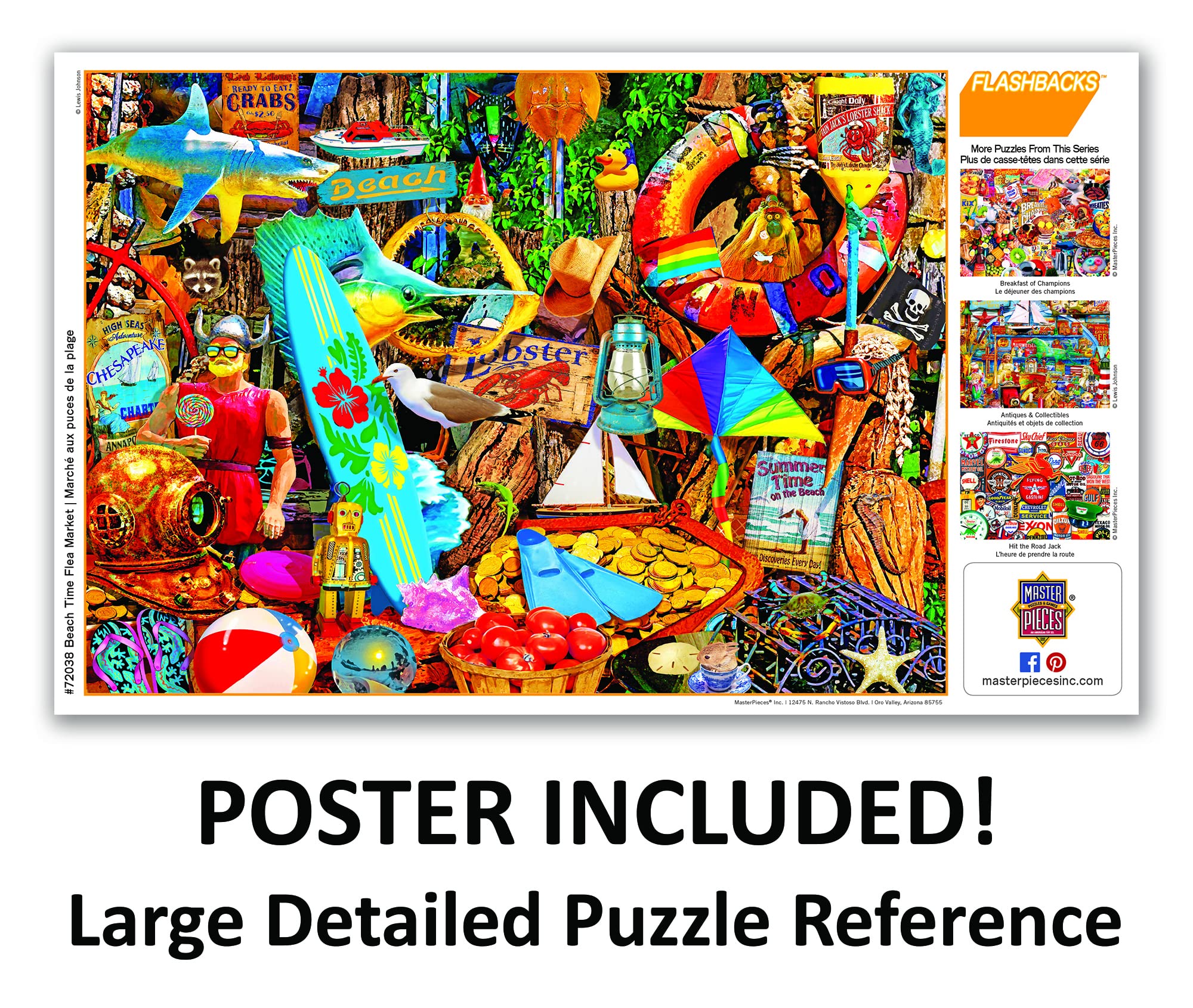 MasterPieces full-color poster reference helps navigate the 1,000-piece layout