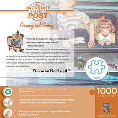 MasterPieces Coming and Going puzzle close-up highlights matte finish reducing glare