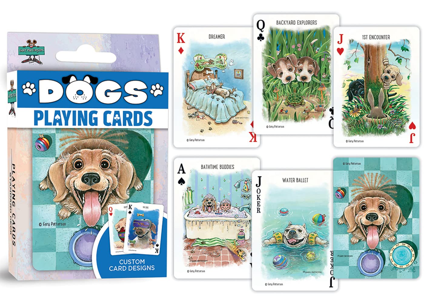 MasterPieces dogs playing cards cardstock-high-quality—durable and reliable for frequent play.