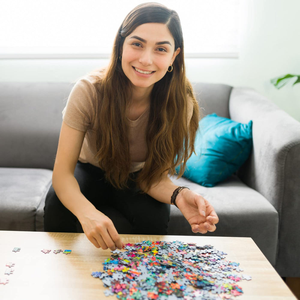 MasterPieces puzzle uses recycled materials and soy inks for eco-friendly fun.