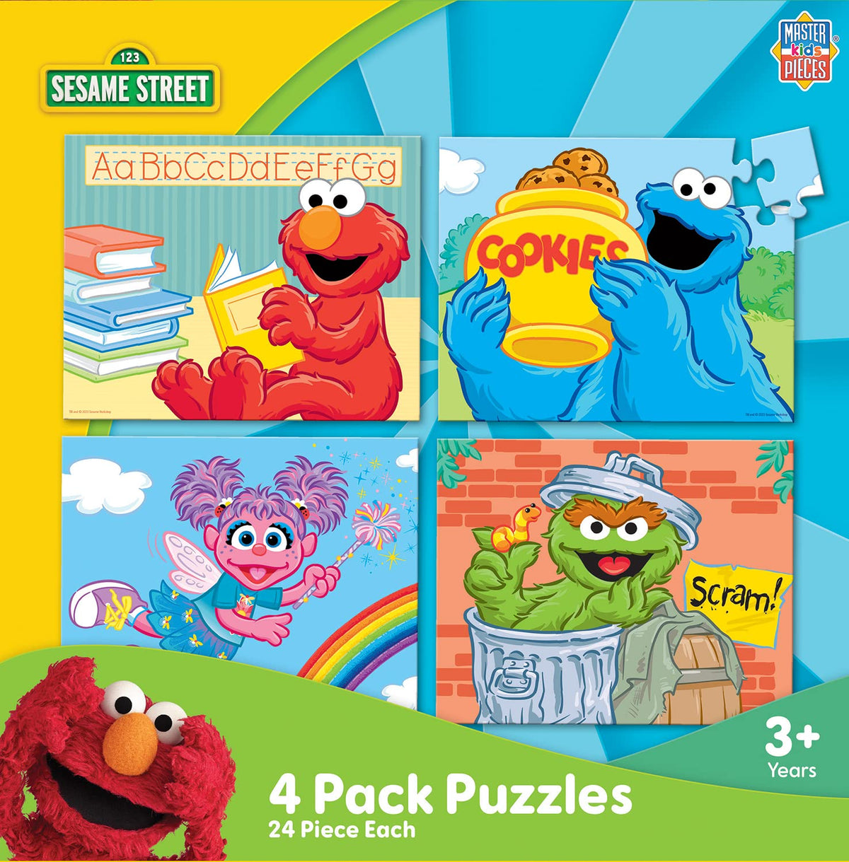 MasterPieces Elmo puzzle 8x10: colorful pieces support fine motor skills and independent play