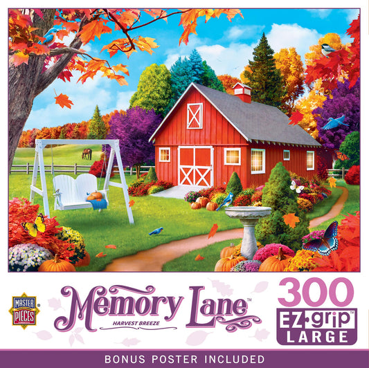 MasterPieces EZ Grip Harvest Breeze box, easy setup for family puzzle night