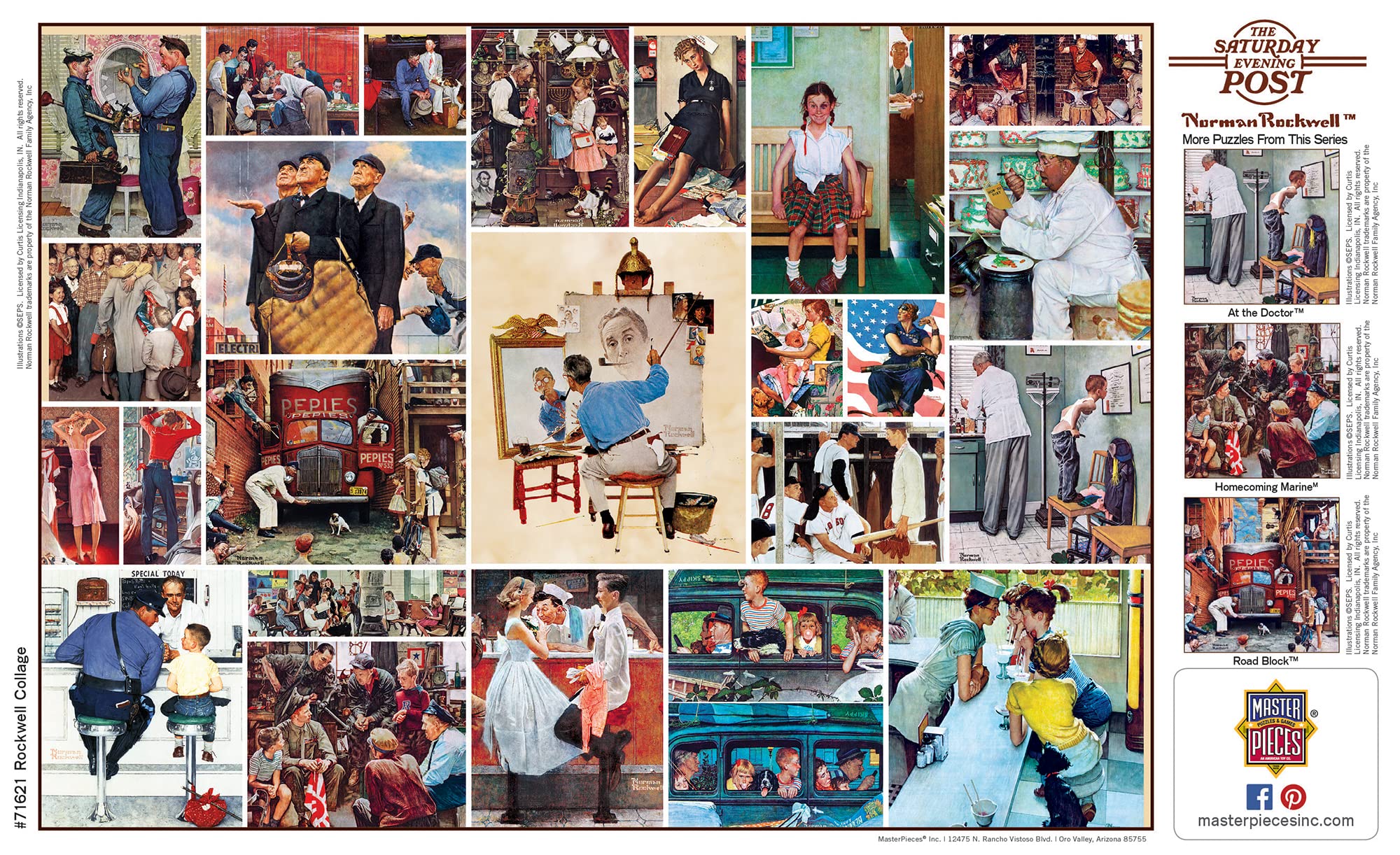MasterPieces puzzle use image showing suitability for both family and adults.