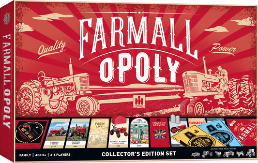 MasterPieces Farmall tractor tokens providing tactile, collectible gameplay