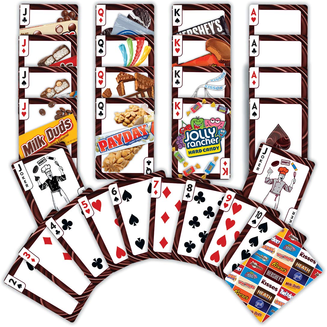 MasterPieces Hershey playing cards jokers design adds playful visual flair
