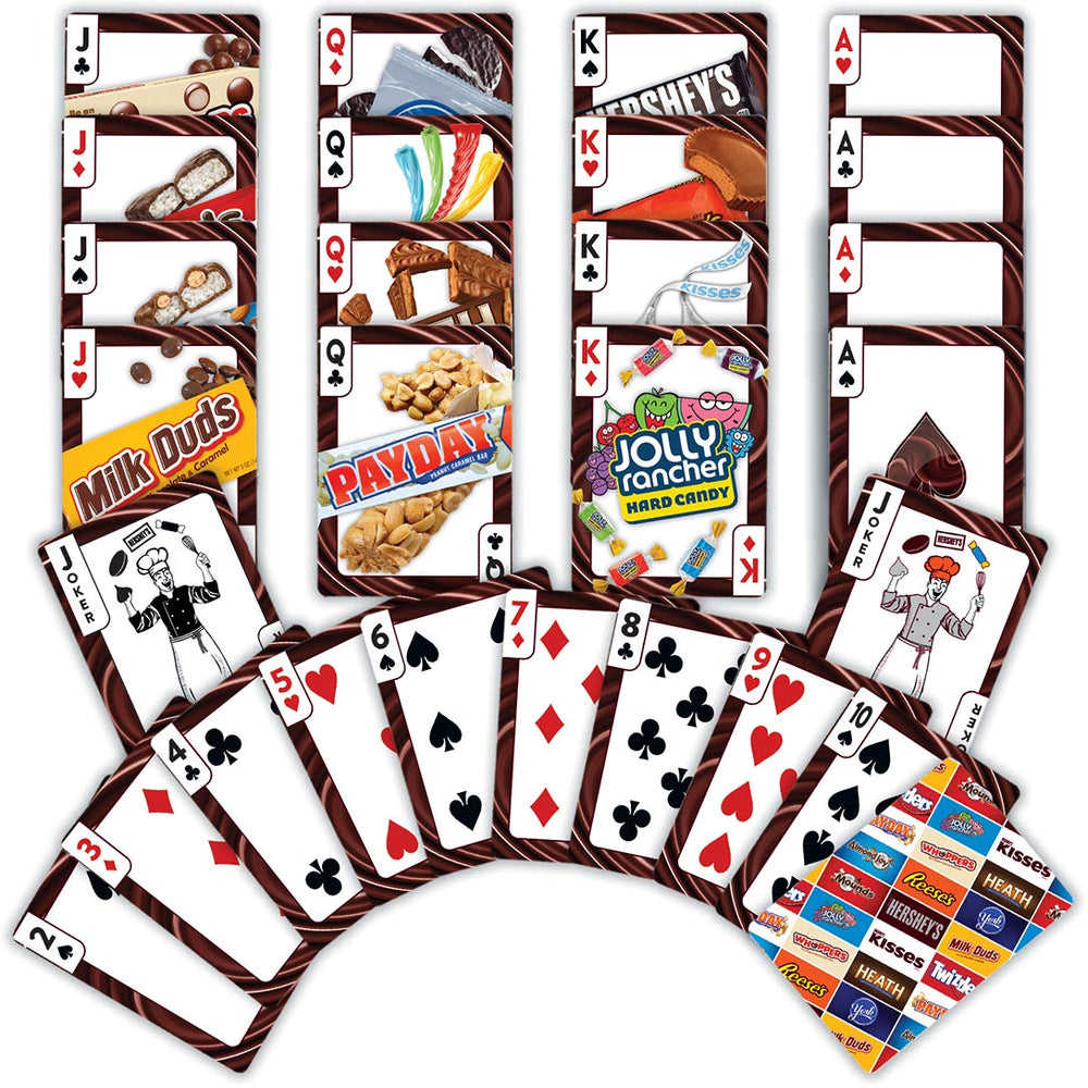MasterPieces Hershey playing cards jokers design adds playful visual flair