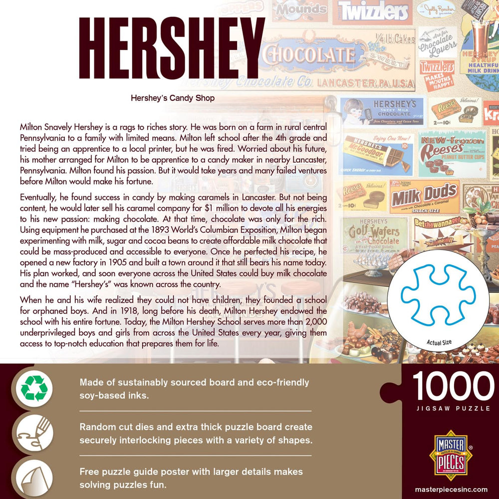 MasterPieces Hershey's Candy Shop poster included guides solving with a detailed reference.