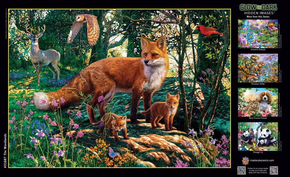 MasterPieces hidden glow animals feature for extra discoveries
