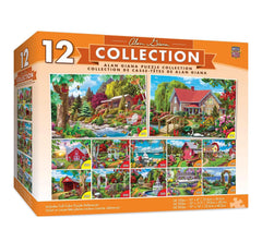 MasterPieces jigsaw puzzle 12-pack bundle: scenic countryside scene for mindful relaxation.