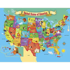 MasterPieces kids' USA map puzzle promotes assembly and family bonding