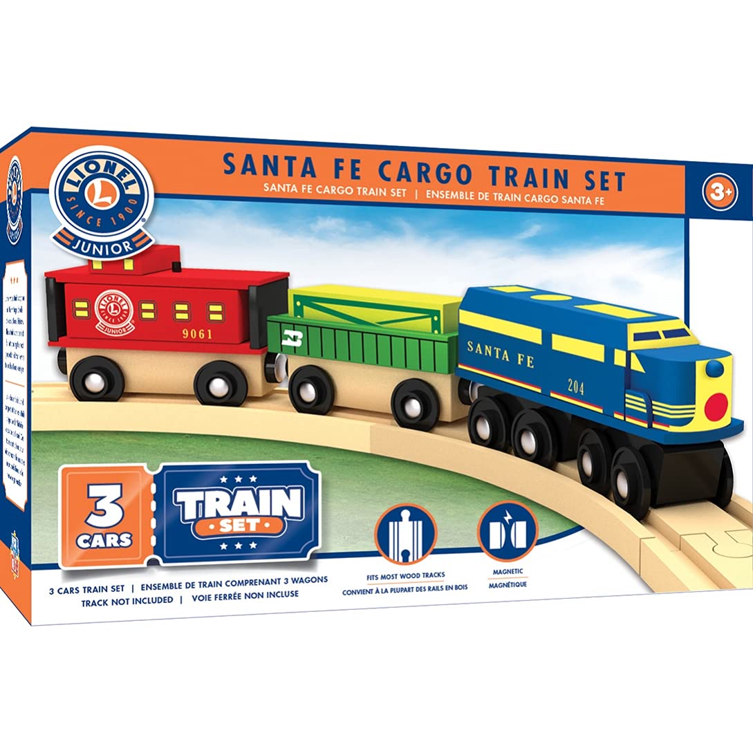 MasterPieces Lionel Santa Fe diesel engine ready for play on wooden tracks