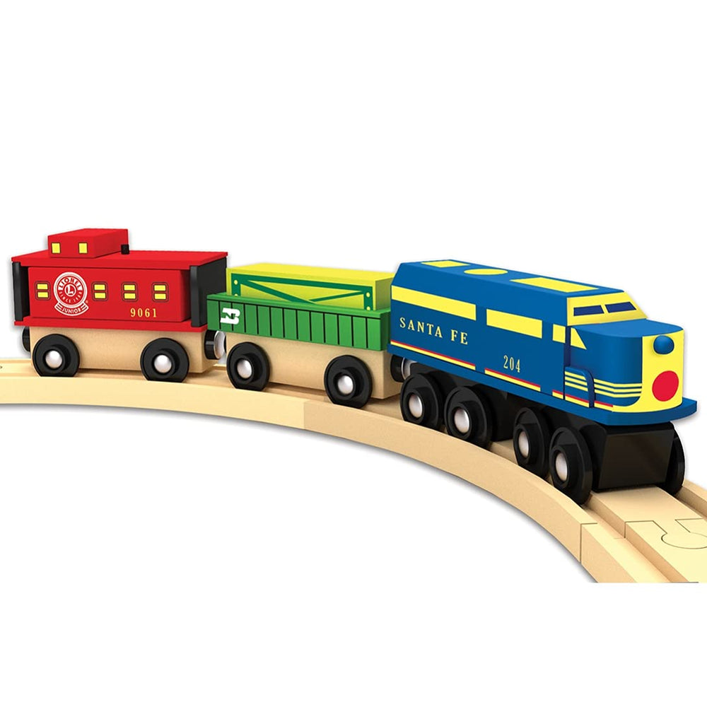 MasterPieces Lionel Santa Fe heritage styling supports timeless train play
