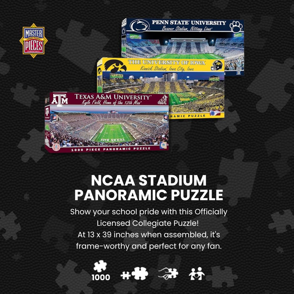 MasterPieces LSU Tigers 1000pc interlocking pieces ensuring snug build