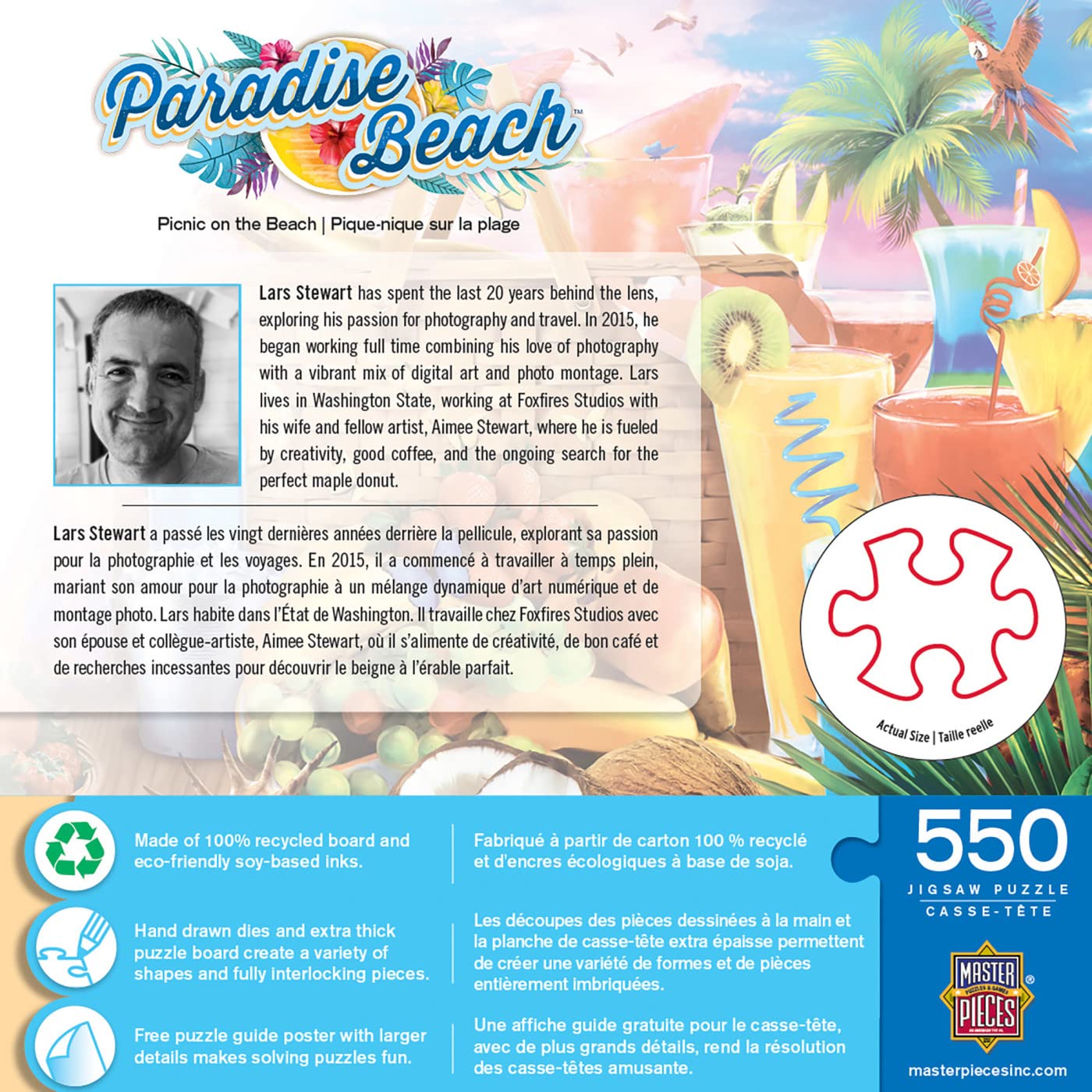 MasterPieces matte finish reduces glare for easier puzzling in any light