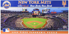 MasterPieces Mets panoramic image behind home plate with crisp Citi Field detail for Mets fans.