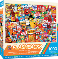 MasterPieces Mom's Pantry puzzle box front shows nostalgic artwork for family fun