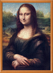 Thick interlocking pieces of the MasterPieces Mona Lisa puzzle for sturdy builds