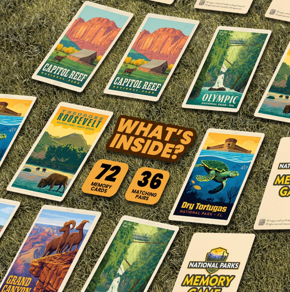 Masterpieces National Parks Memory Game classroom activity prompts interactive learning