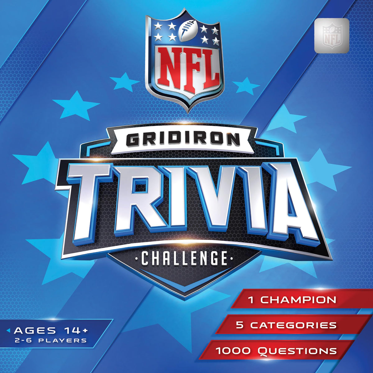 Masterpieces NFL Gridiron Trivia board for family game night and engaging questions